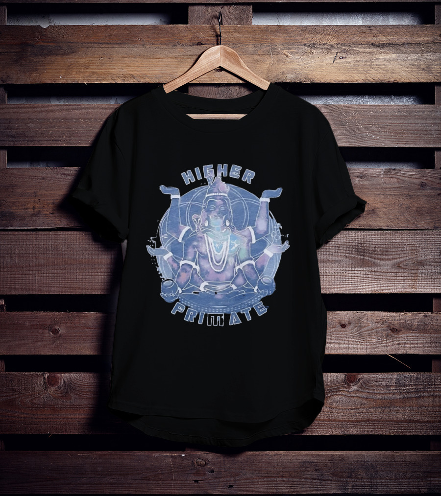 Higher Primate Shiva Meditation Galaxy Spiritual T-Shirt