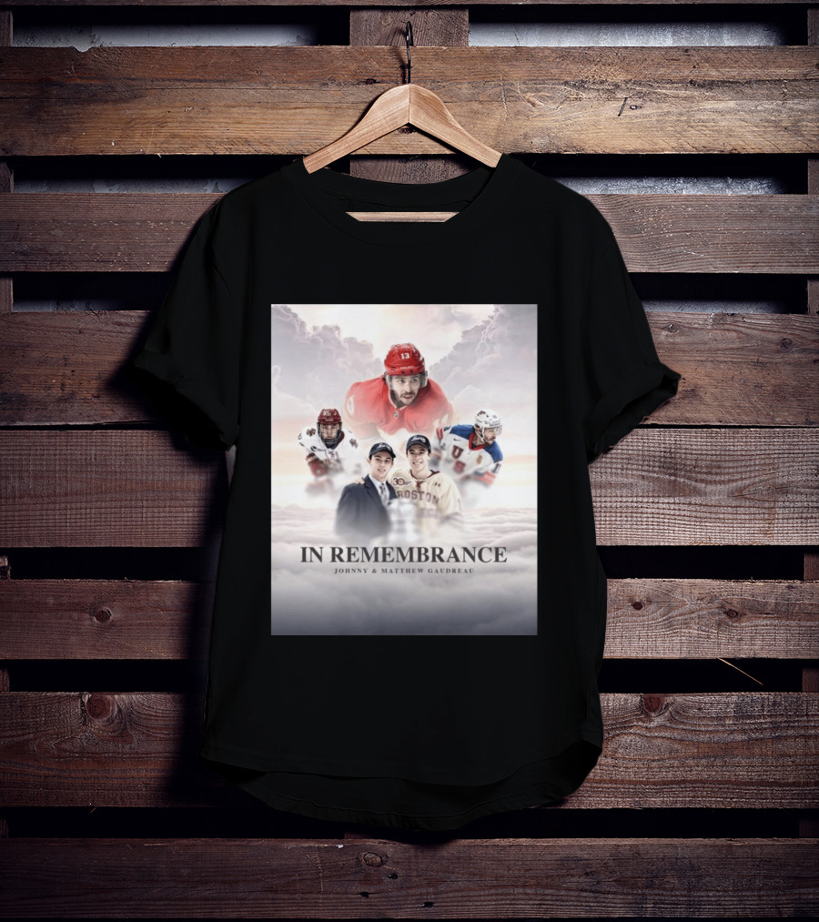 In Remembrance Johnny & Matthew Gaudreau Hockey Tribute With Boston And USA Jerseys T-Shirt