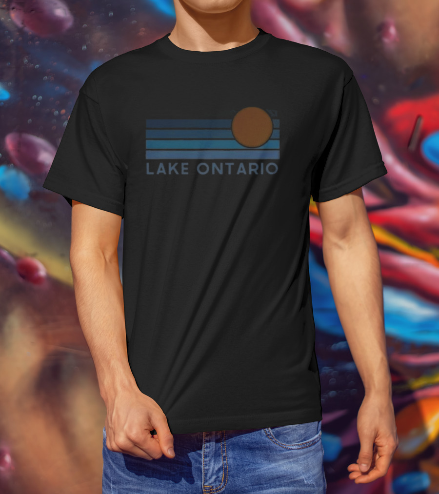 Lake Ontario Sunset Over Great Lakes Horizon T-Shirt