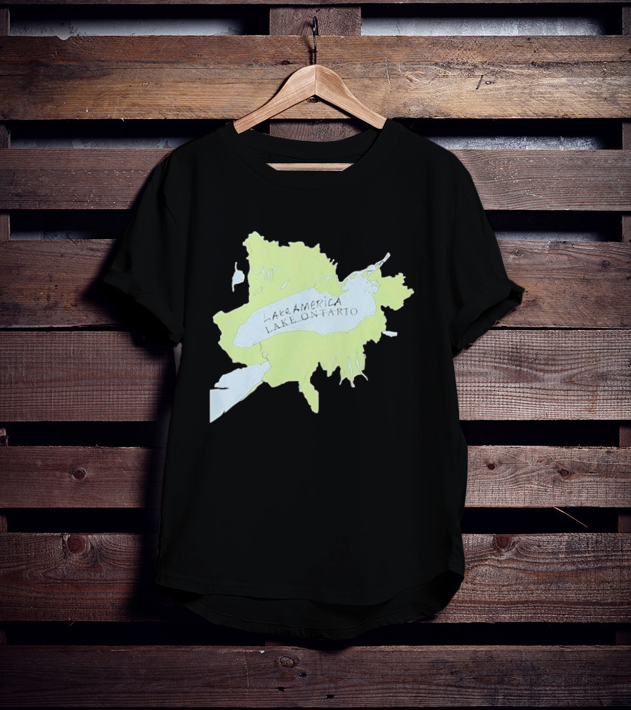 Lake America Lake Ontario Unique Map T-Shirt