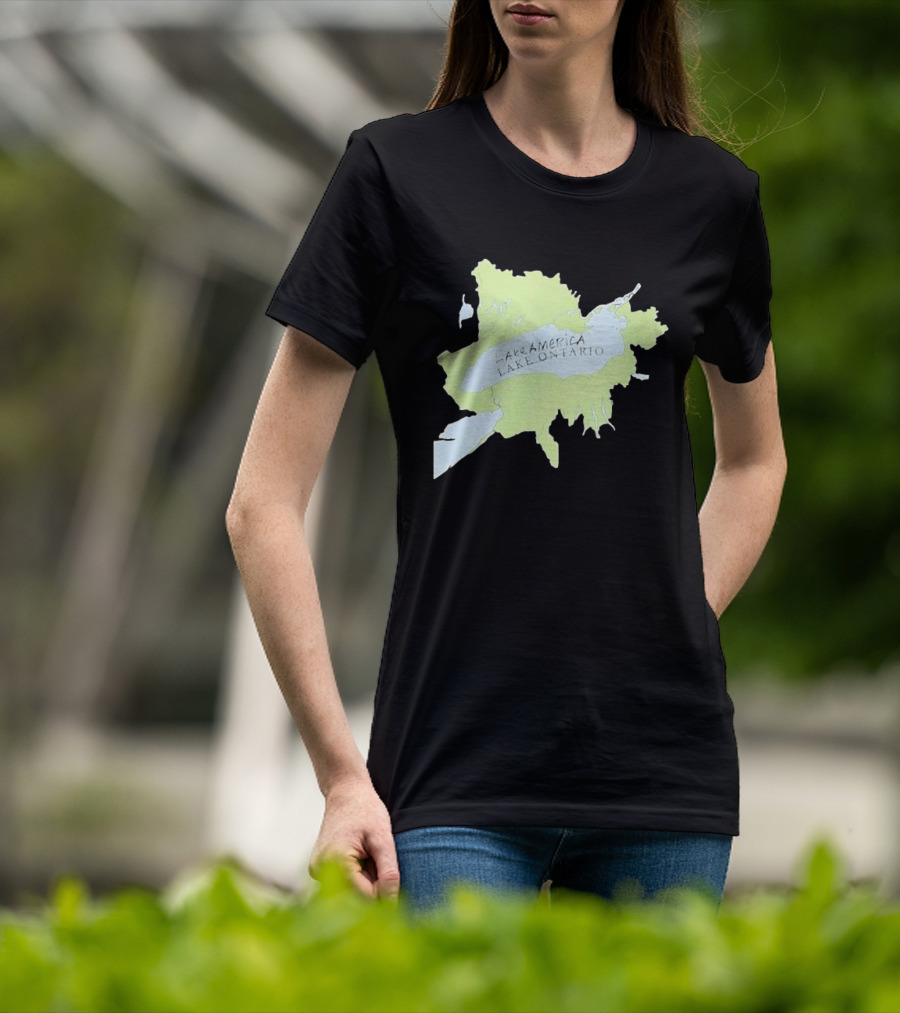 Lake America Lake Ontario Unique Map T-Shirt