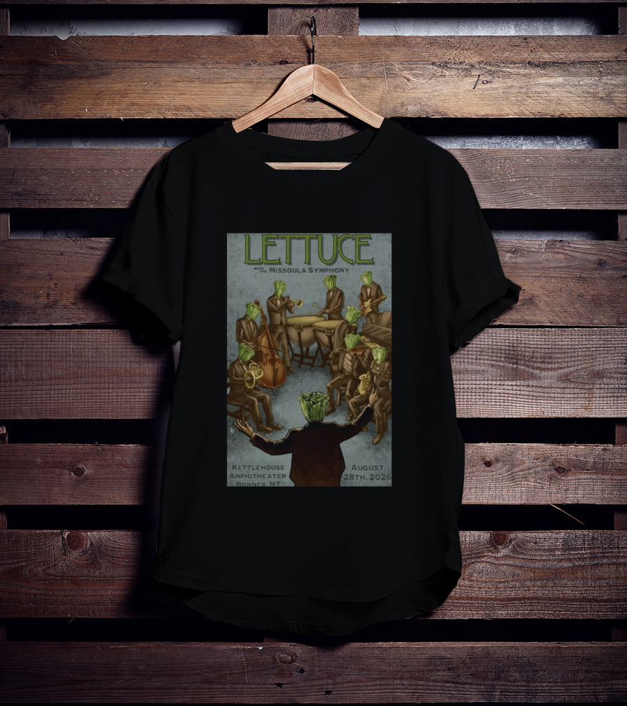 Lettuce With Missoula Symphony KettleHouse Amphitheater Bonner MT August 28 2026 T-Shirt