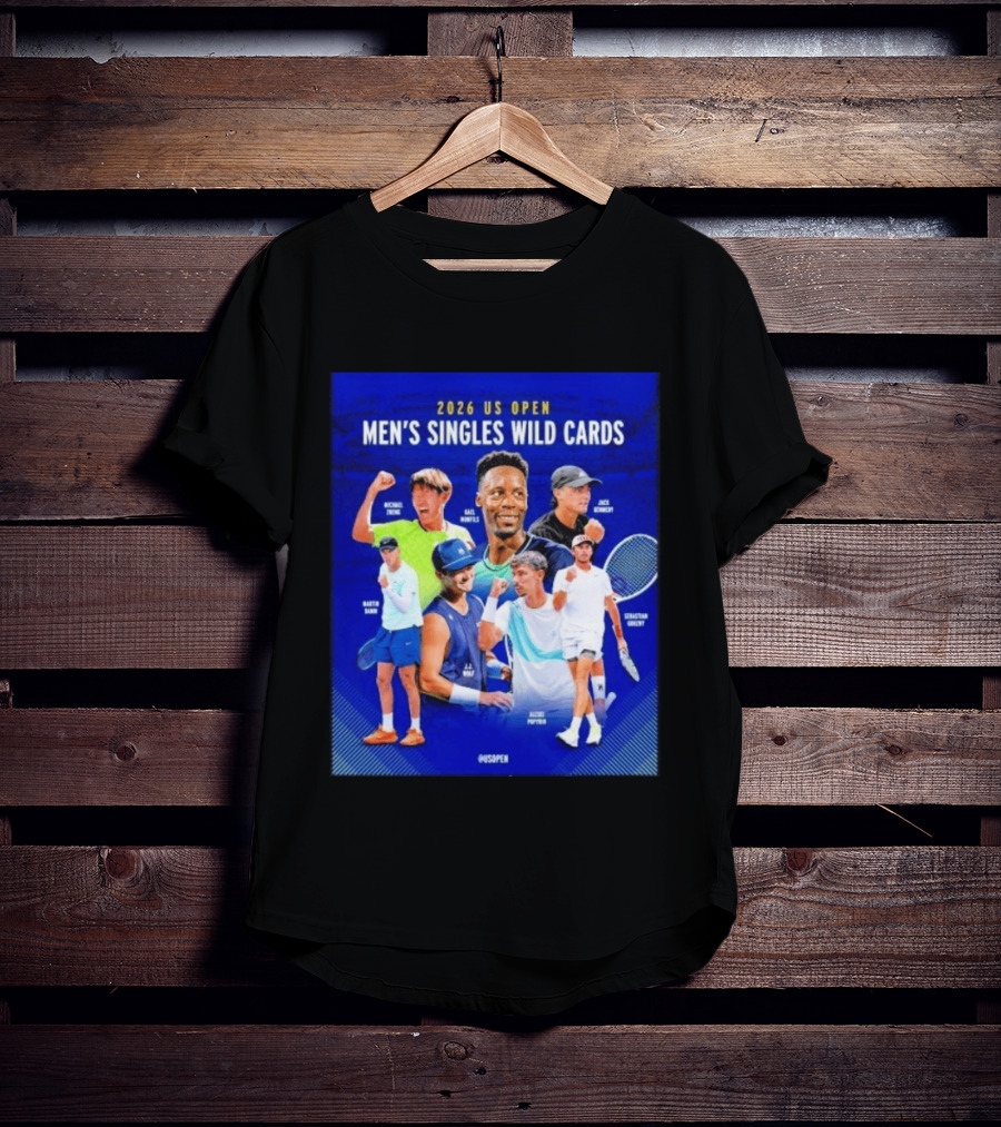 2026 US Open Men's Singles Wild Cards Michael Zheng Gael Monfils Jack Sock Martin Damm Alex Michelsen Ben Shelton Alexei Popyrin Dominic Stricker T-Shirt