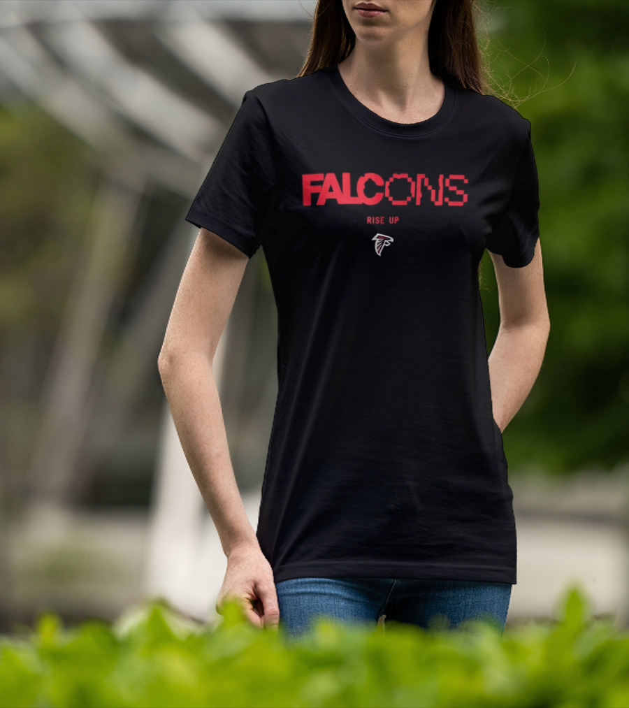 Atlanta Falcons Rise Up Football Team Logo Fan T-Shirt