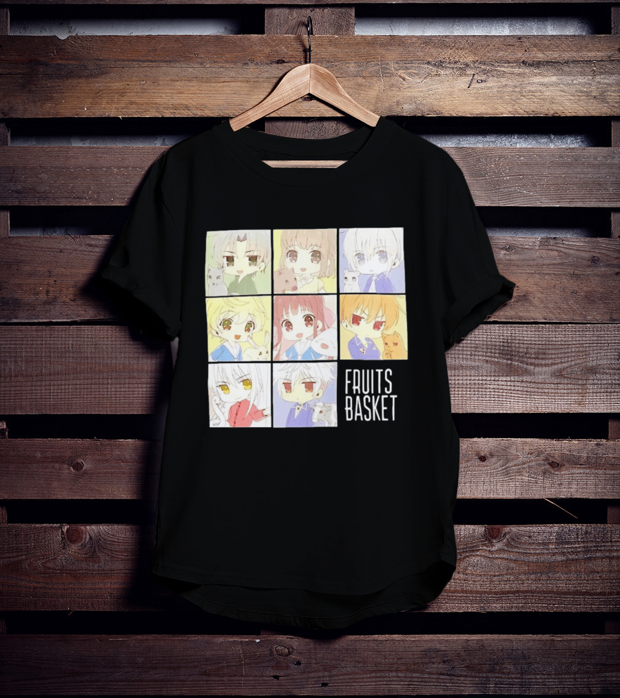 Fruits Basket Chibi Characters Grid With Cute Kawaii Anime T-Shirt
