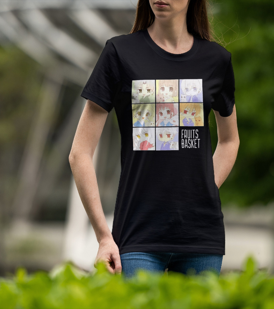 Fruits Basket Chibi Characters Grid With Cute Kawaii Anime T-Shirt