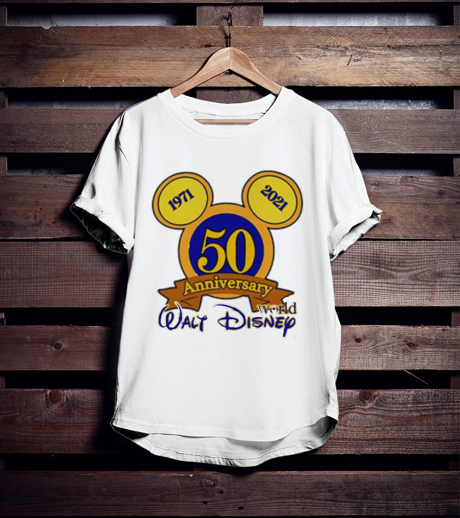 1971 2021 50th Anniversary Walt Disney World Mickey Ears Celebration T-Shirt