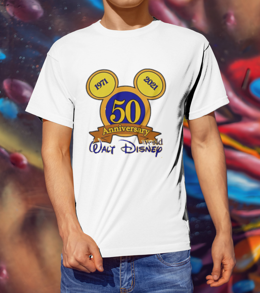 1971 2021 50th Anniversary Walt Disney World Mickey Ears Celebration T-Shirt