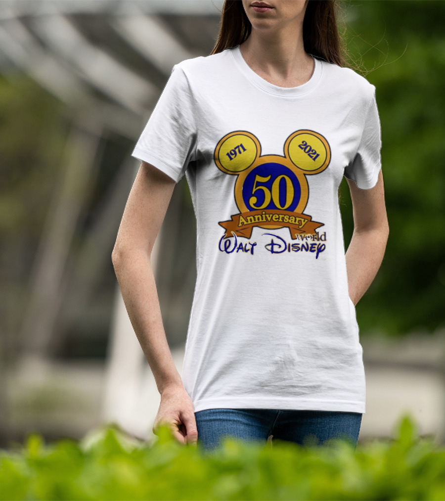 1971 2021 50th Anniversary Walt Disney World Mickey Ears Celebration T-Shirt