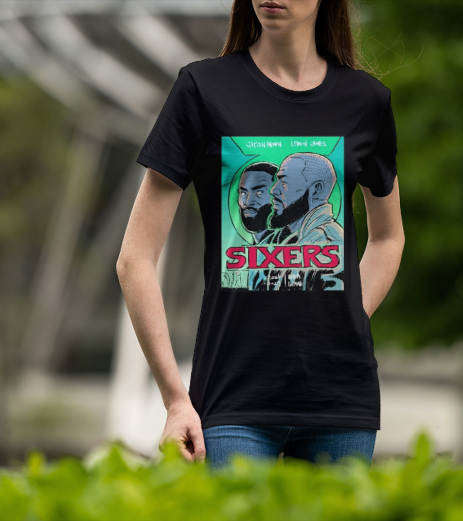 Jaylen Brown Lebron James Sixers NBA Lanterns T-Shirt