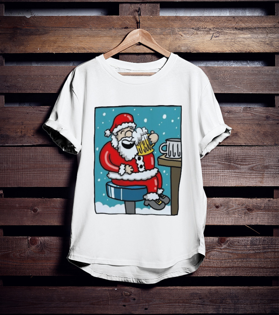 Santa Claus It's The Most Wonderful Time For A Beer Christmas T-Shirt