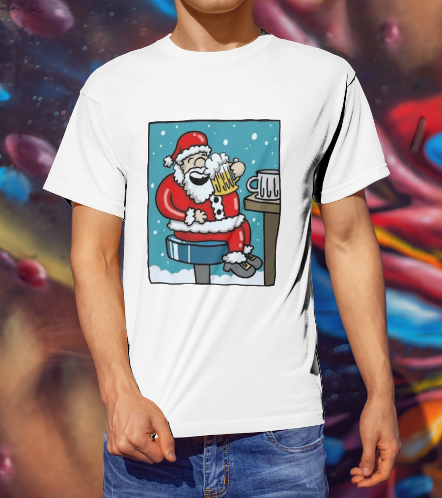 Santa Claus It's The Most Wonderful Time For A Beer Christmas T-Shirt