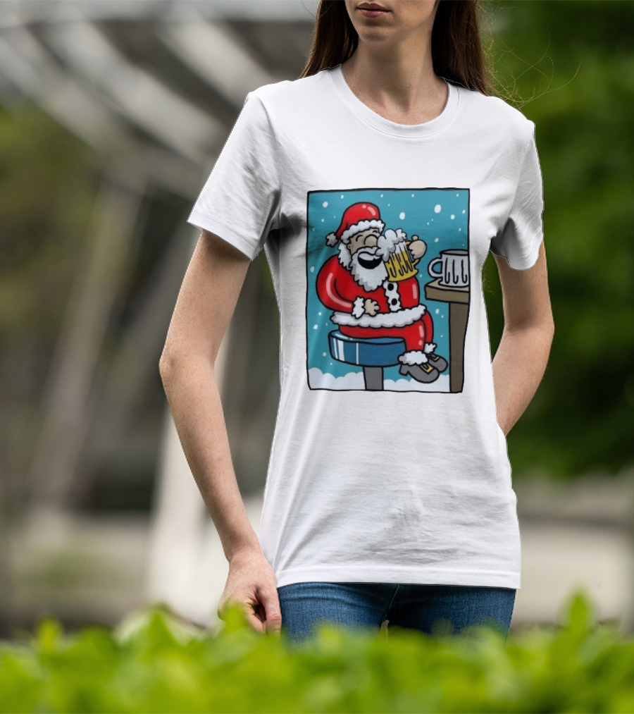 Santa Claus It's The Most Wonderful Time For A Beer Christmas T-Shirt