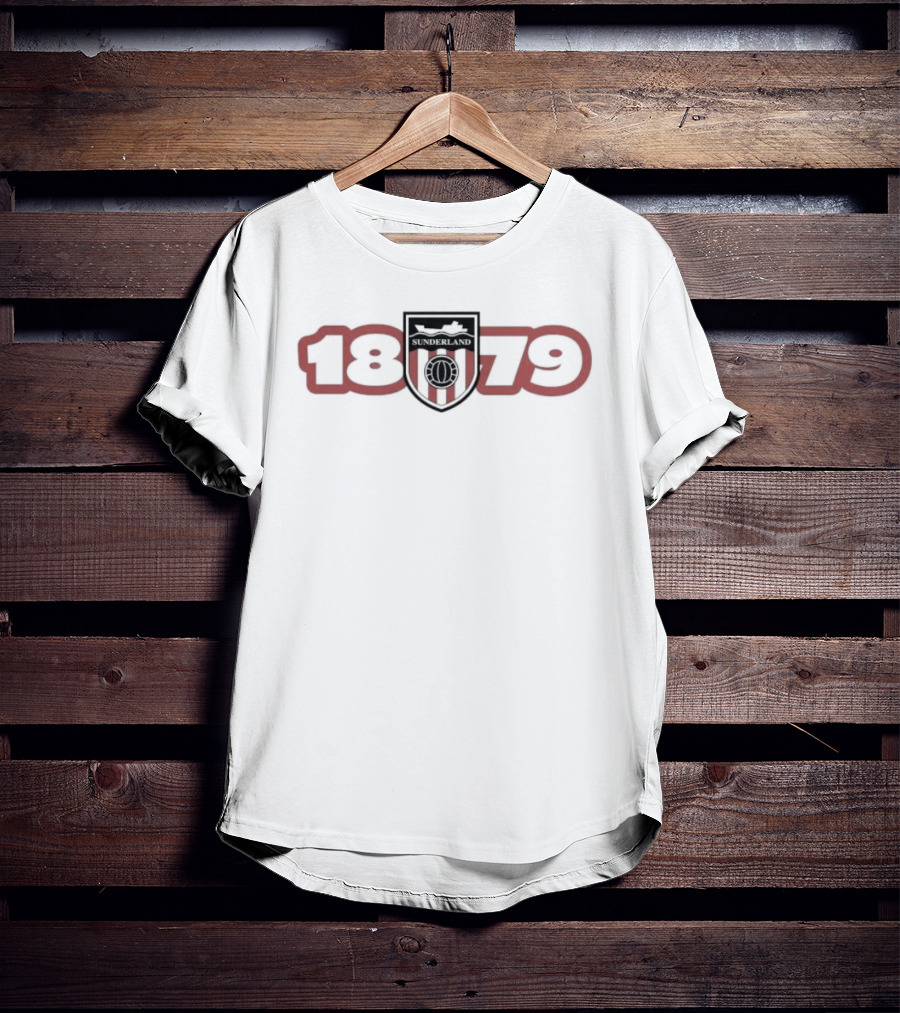 Sunderland AFC 1879 Badge Red Black Football Soccer T-Shirt