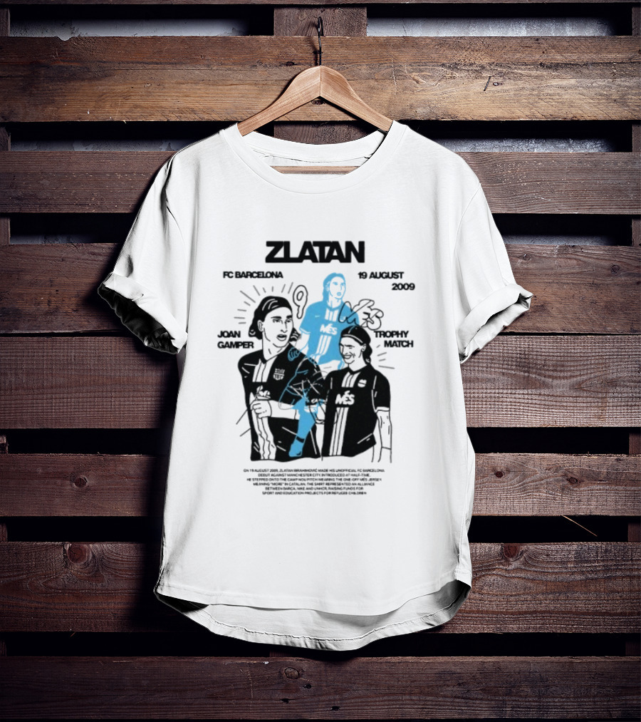 Zlatan Ibrahimović FC Barcelona 19 August 2009 Joan Gamper Trophy Més Match T-Shirt