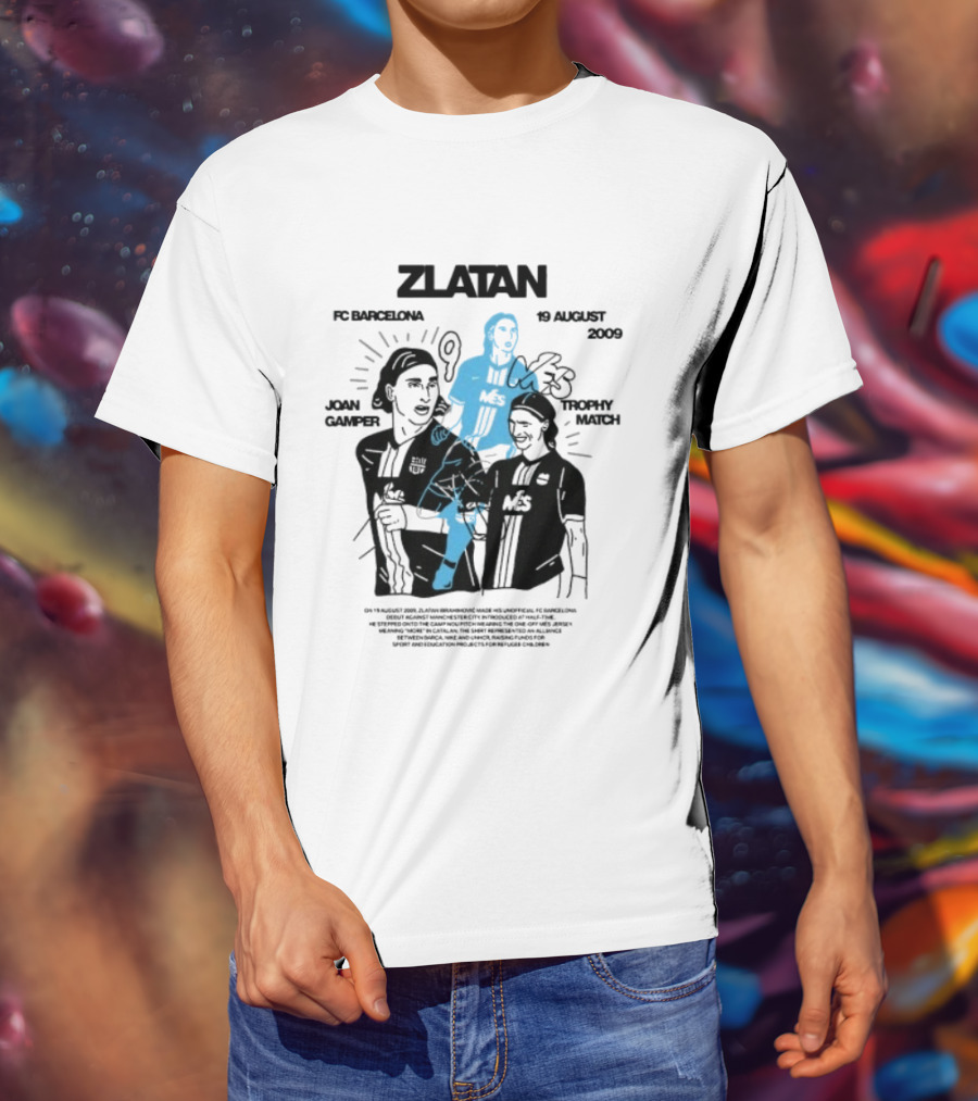 Zlatan Ibrahimović FC Barcelona 19 August 2009 Joan Gamper Trophy Més Match T-Shirt