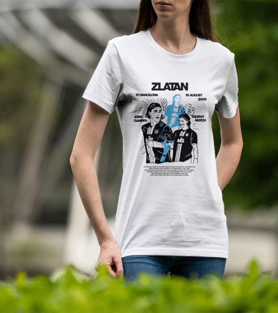 Zlatan Ibrahimović FC Barcelona 19 August 2009 Joan Gamper Trophy Més Match T-Shirt