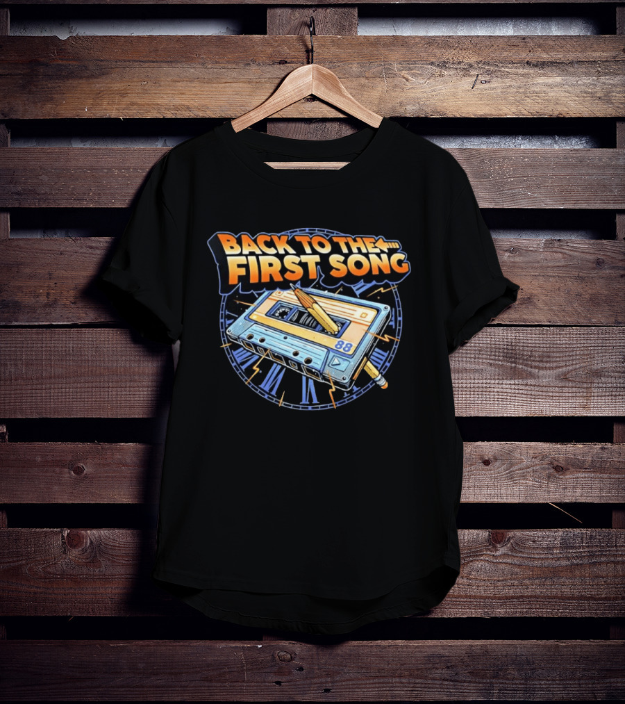 Back To The First Song 88 Cassette Tape Retro Rewind Nostalgia T-Shirt