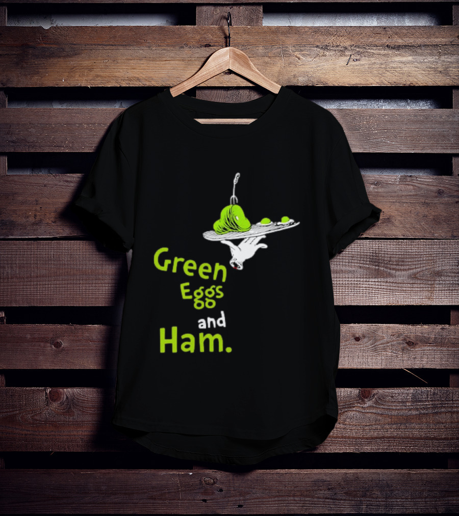 Dr Seuss Green Eggs And Ham Plate Illustration Classic Children's Book T-Shirt