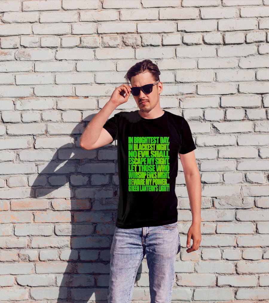 In Brightest Day In Blackest Night No Evil Shall Escape My Sight Green Lantern's Light T-Shirt