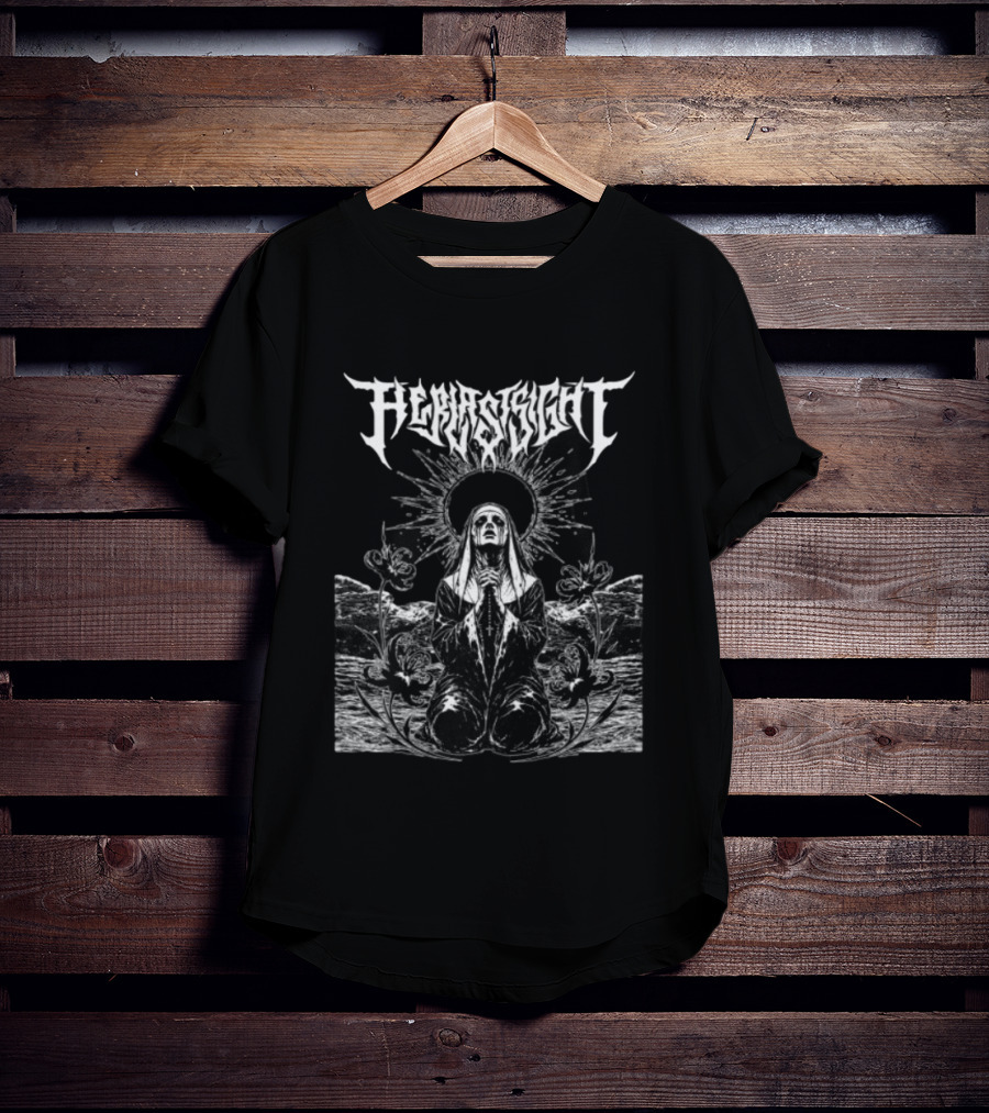 Her Last Sight Store Nun Black Gothic Art Tattoo T-Shirt
