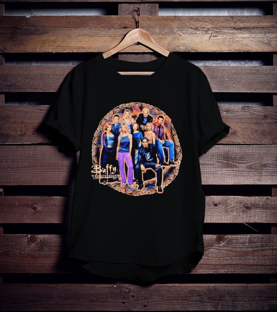 Buffy The Vampire Slayer Cast Angel Ensemble T-Shirt