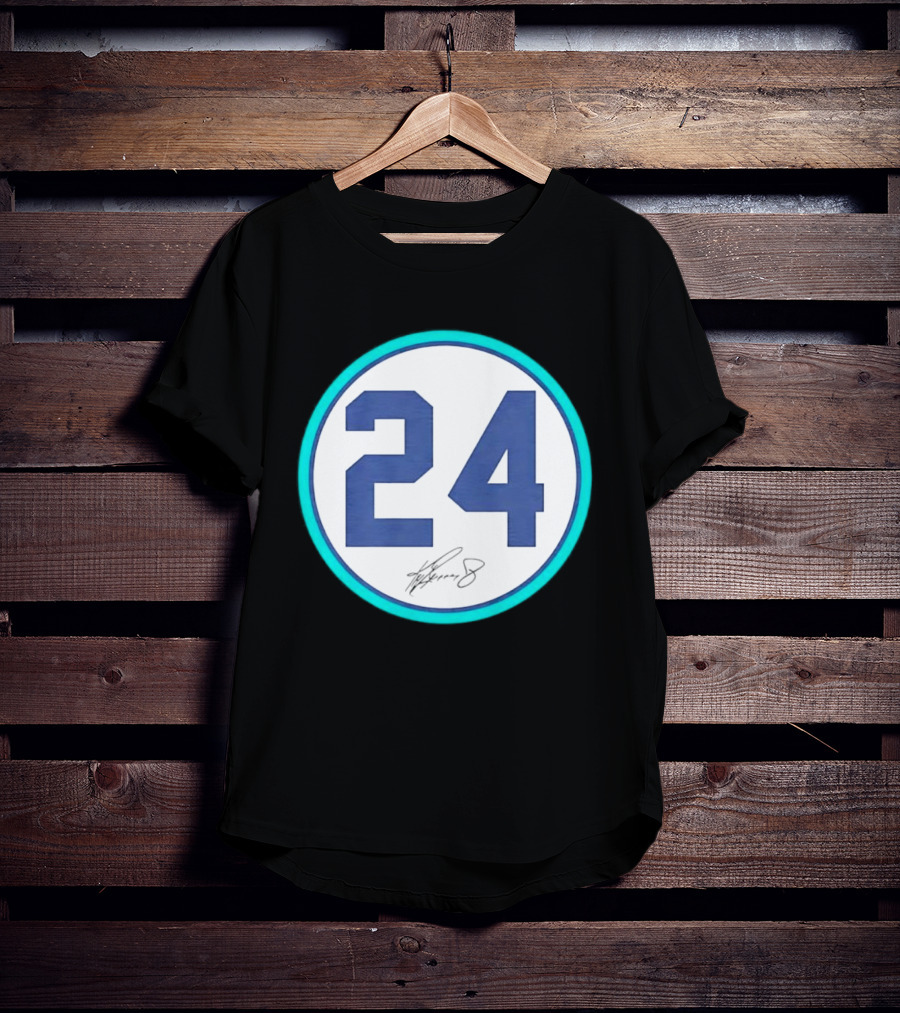 Ken Griffey Jr Number 24 Seattle Mariners Team Jersey Number T-Shirt