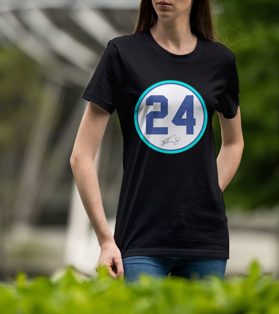 Ken Griffey Jr Number 24 Seattle Mariners Team Jersey Number T-Shirt