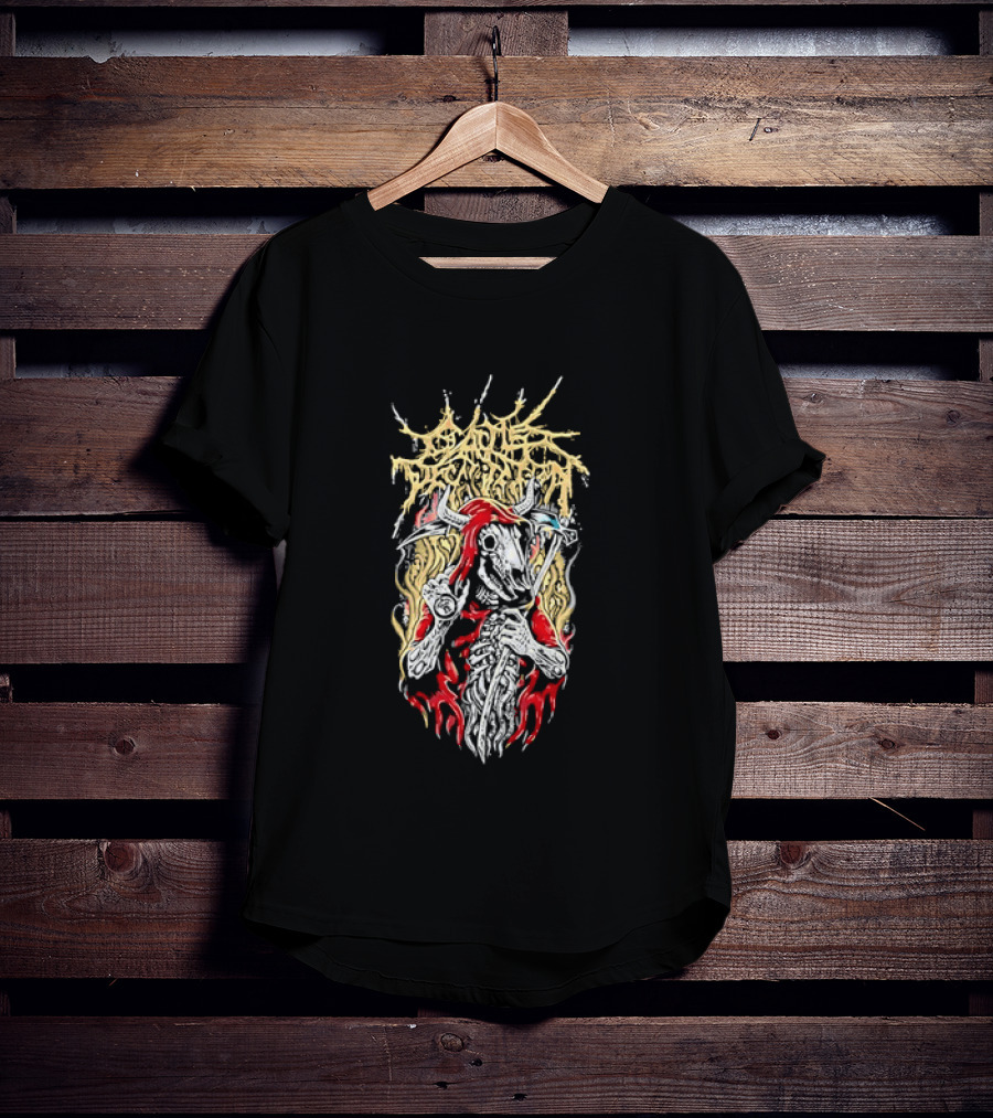 Cattle Decapitation Grim Reaper Skeleton Art Metal Band T-Shirt