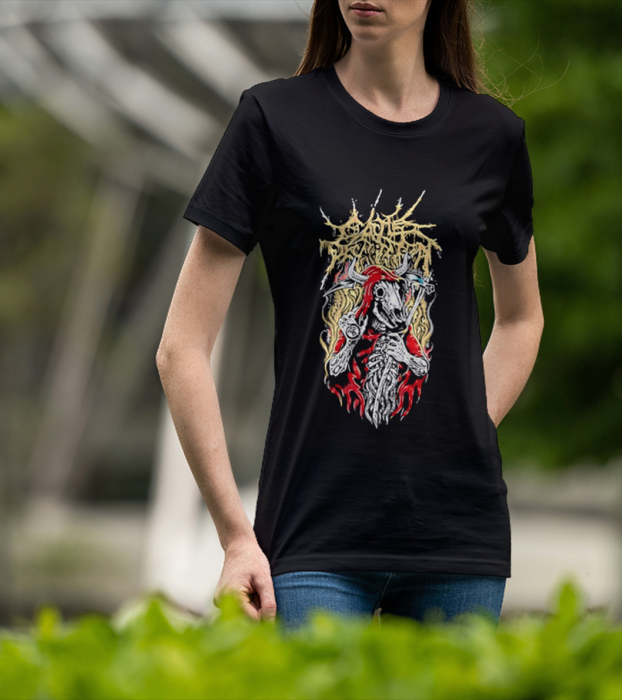 Cattle Decapitation Grim Reaper Skeleton Art Metal Band T-Shirt