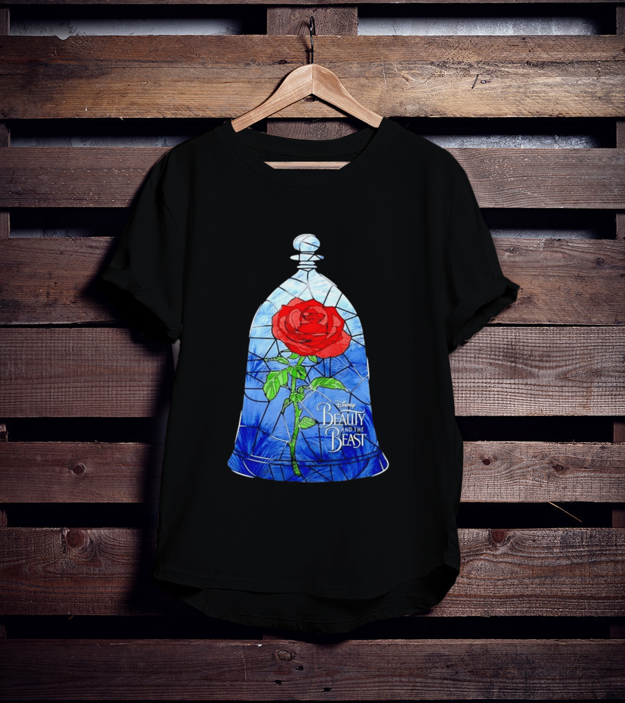 Disney Beauty And The Beast Stained Glass Rose Enchantment T-Shirt
