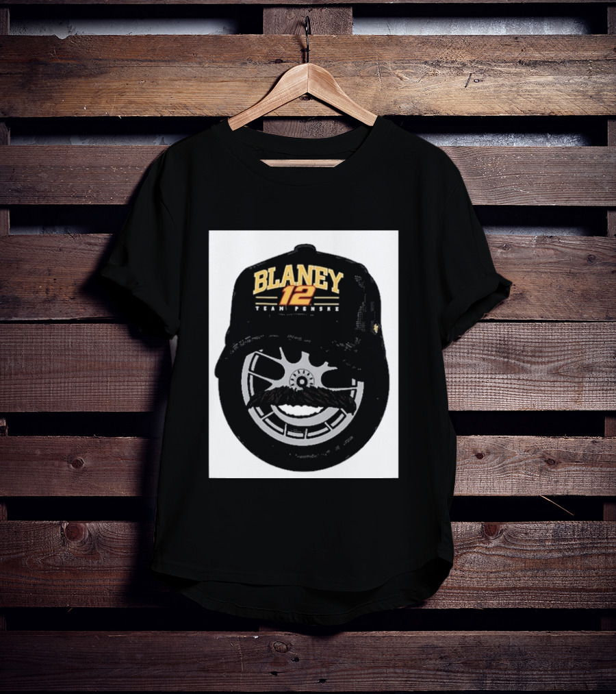 Blaney 12 Team Penske Mustache Racing Fan Gear T-Shirt