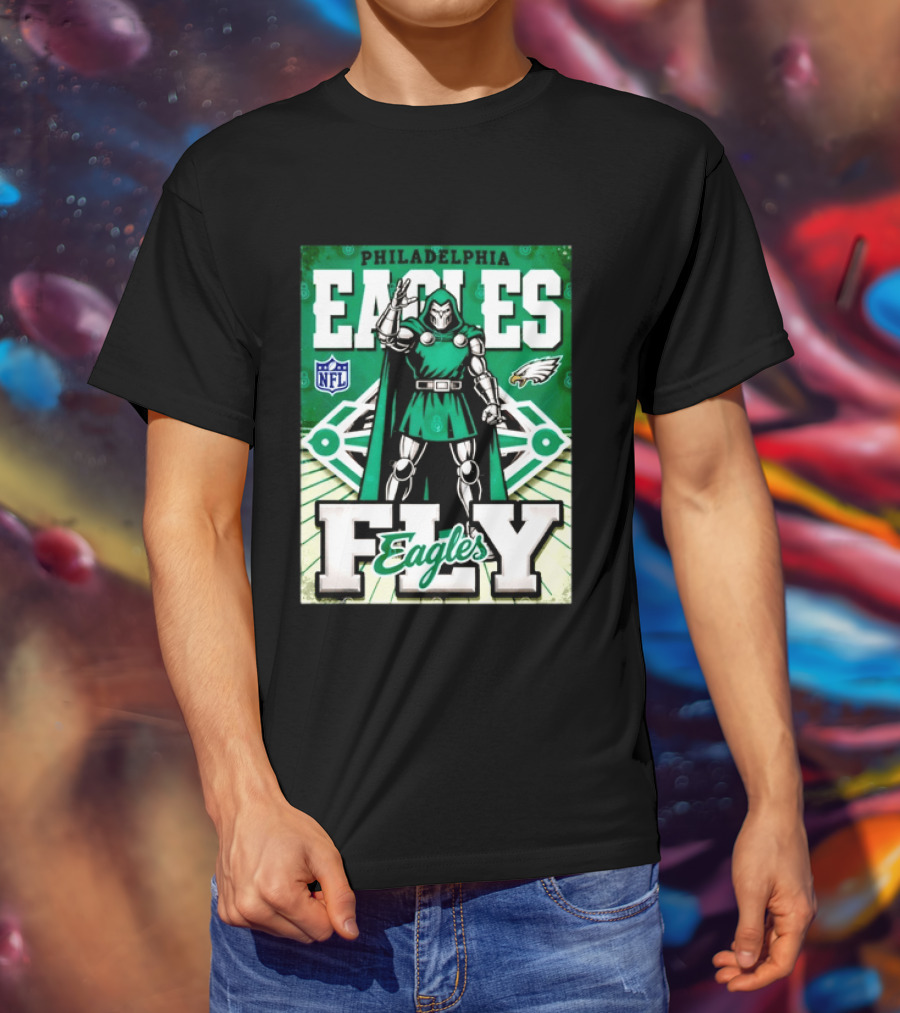 Philadelphia Eagles Doctor Doom NFL Fly Eagles T-Shirt