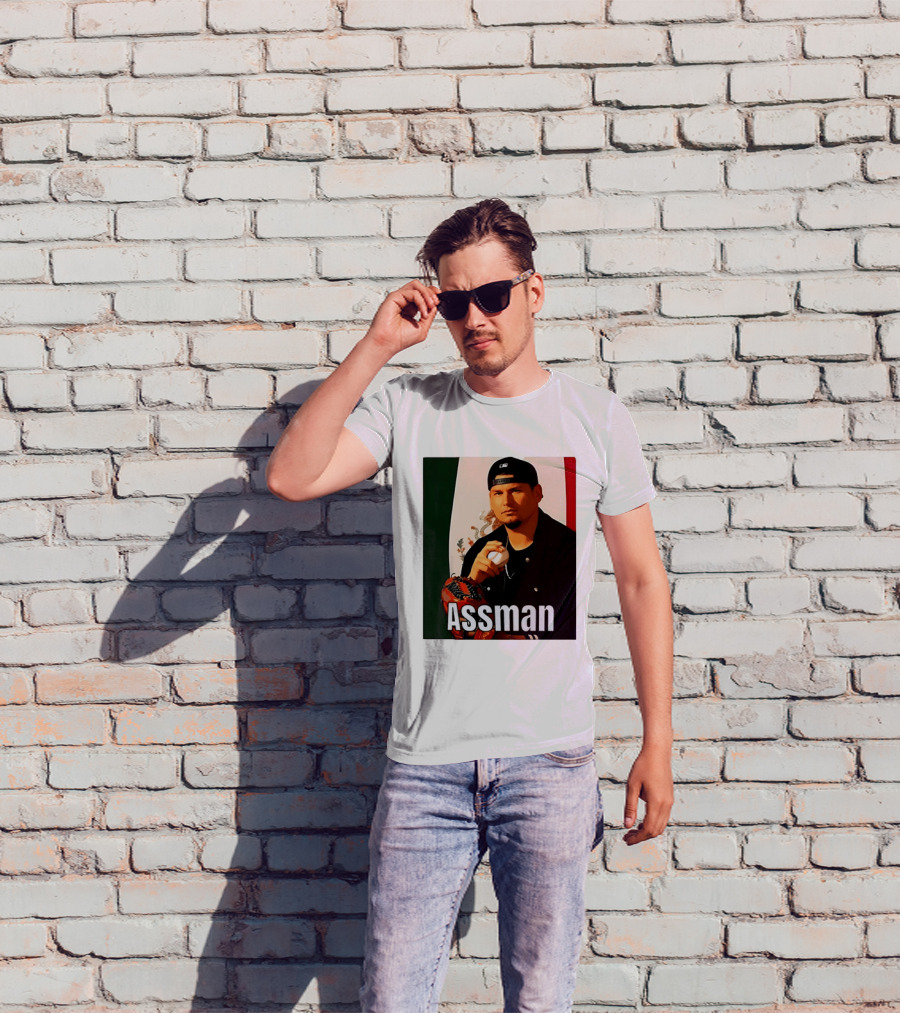 Assman Baseball Player Mexico Flag Baseball Glove Cap T-Shirt
