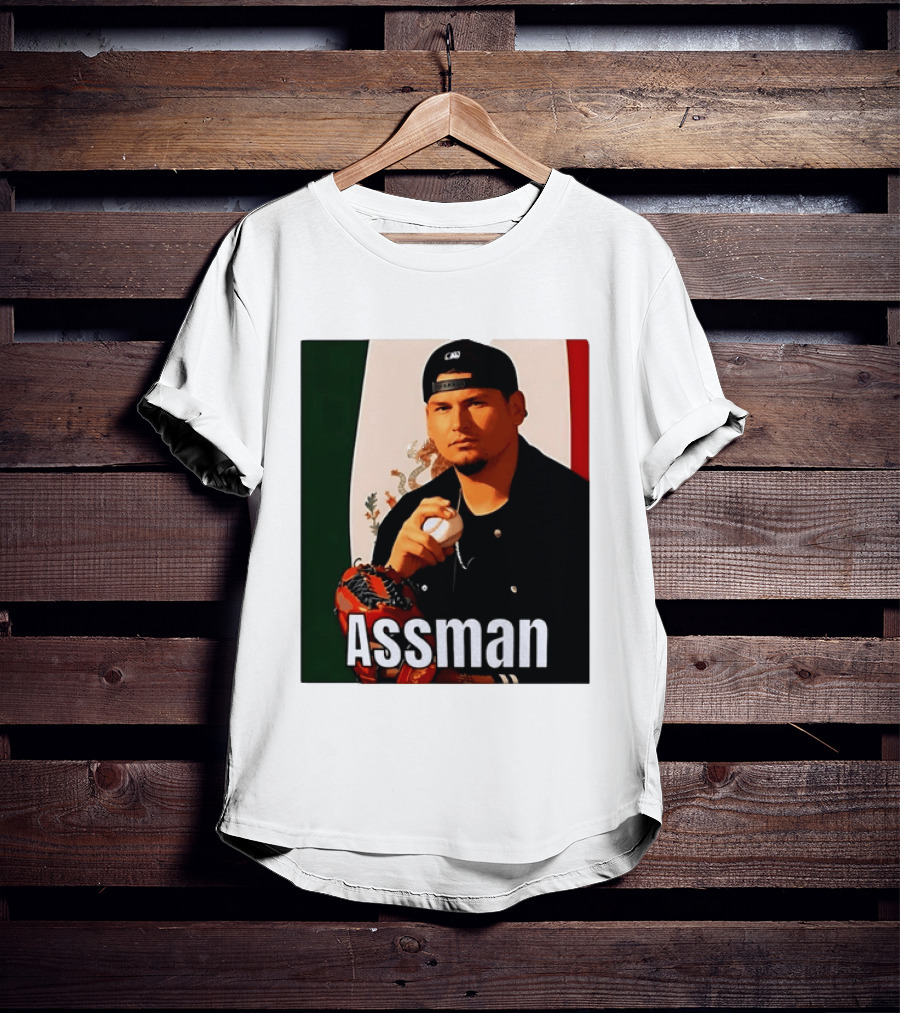 Assman Baseball Player Mexico Flag Baseball Glove Cap T-Shirt