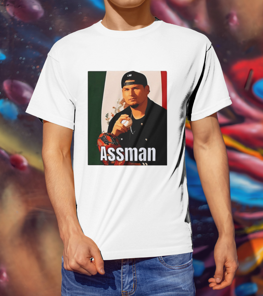 Assman Baseball Player Mexico Flag Baseball Glove Cap T-Shirt
