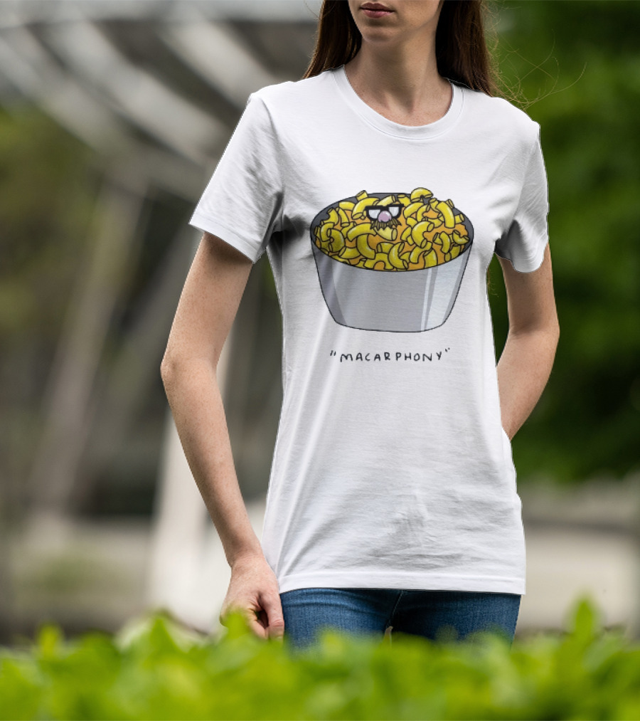 Macarphony Funny Mac And Cheese Bowl Pun T-Shirt