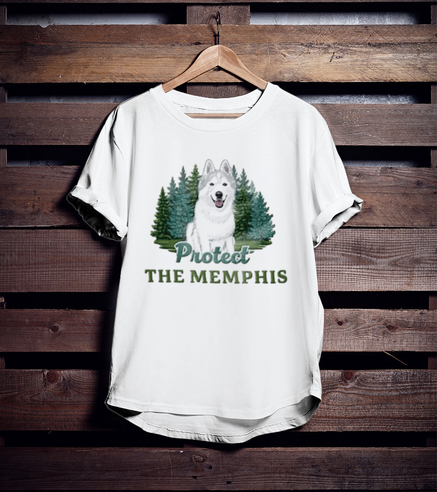 Protect The Memphis Husky Dog Forest Nature Animal T-Shirt