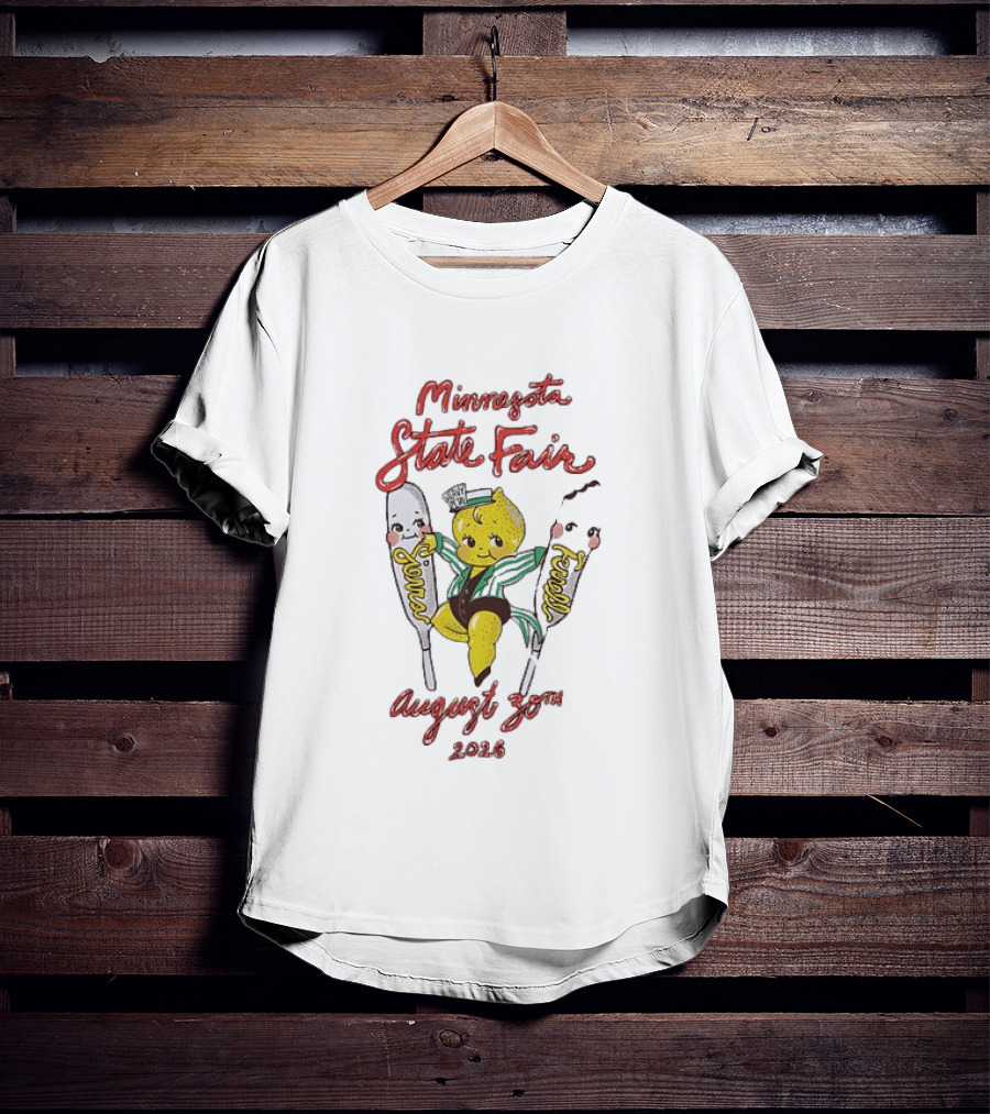 Minnesota State Fair August 30th 2026 Lemon Character With Corn Dogs T-Shirt