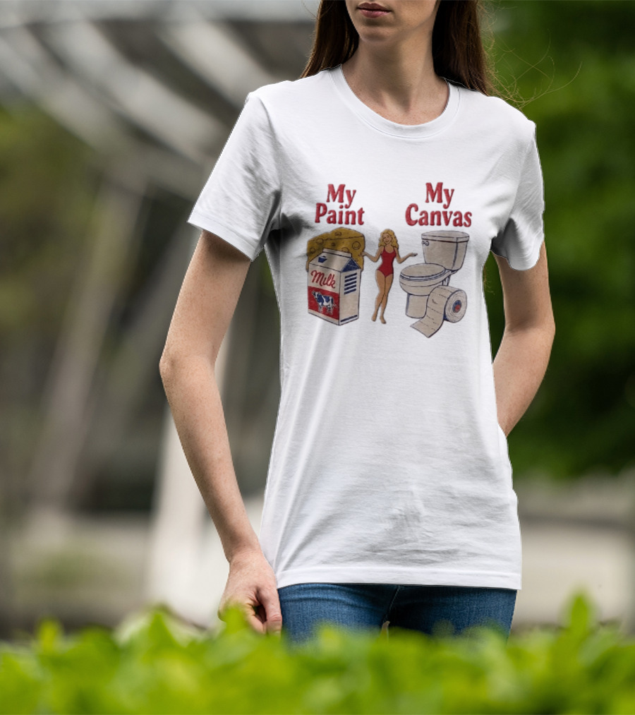 My Paint My Cheese Milk Cow Toilet Paper Humor T-Shirt