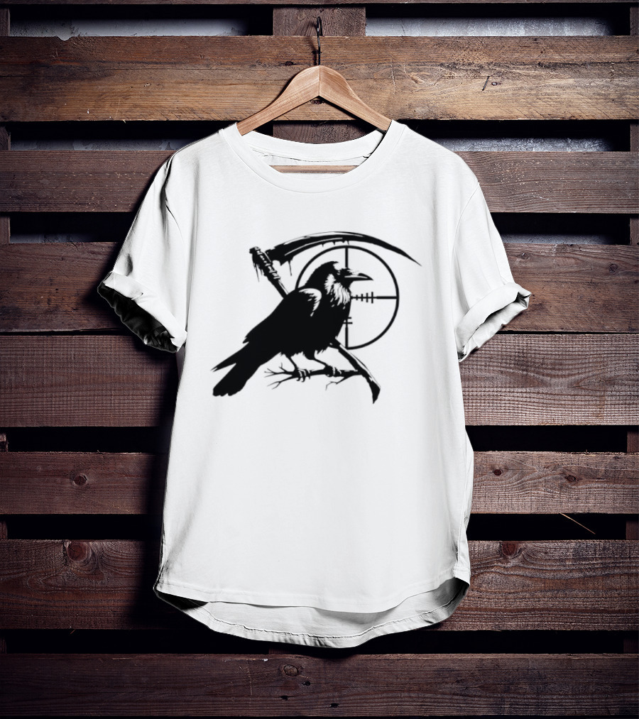 Grim Reaper Raven Sniper Scope Target T-Shirt