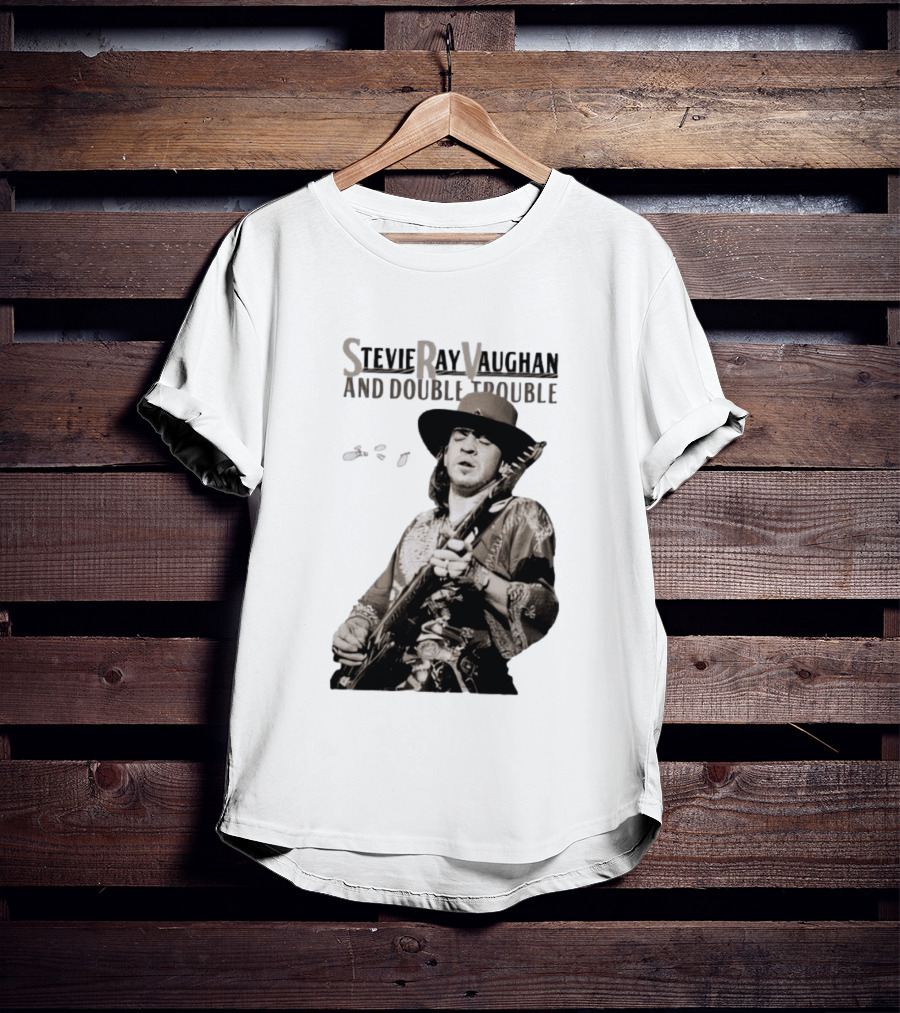 Stevie Ray Vaughan And Double Trouble Live Performance Image T-Shirt