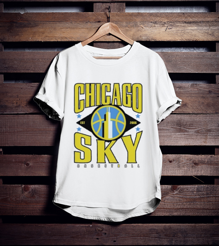 Chicago Sky Est 2006 Basketball Skyline WNBA T-Shirt