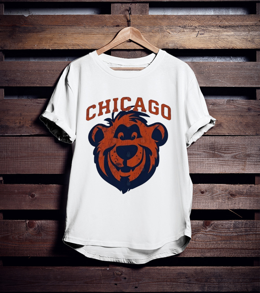 Chicago Bears Distressed Bear Face T-Shirt