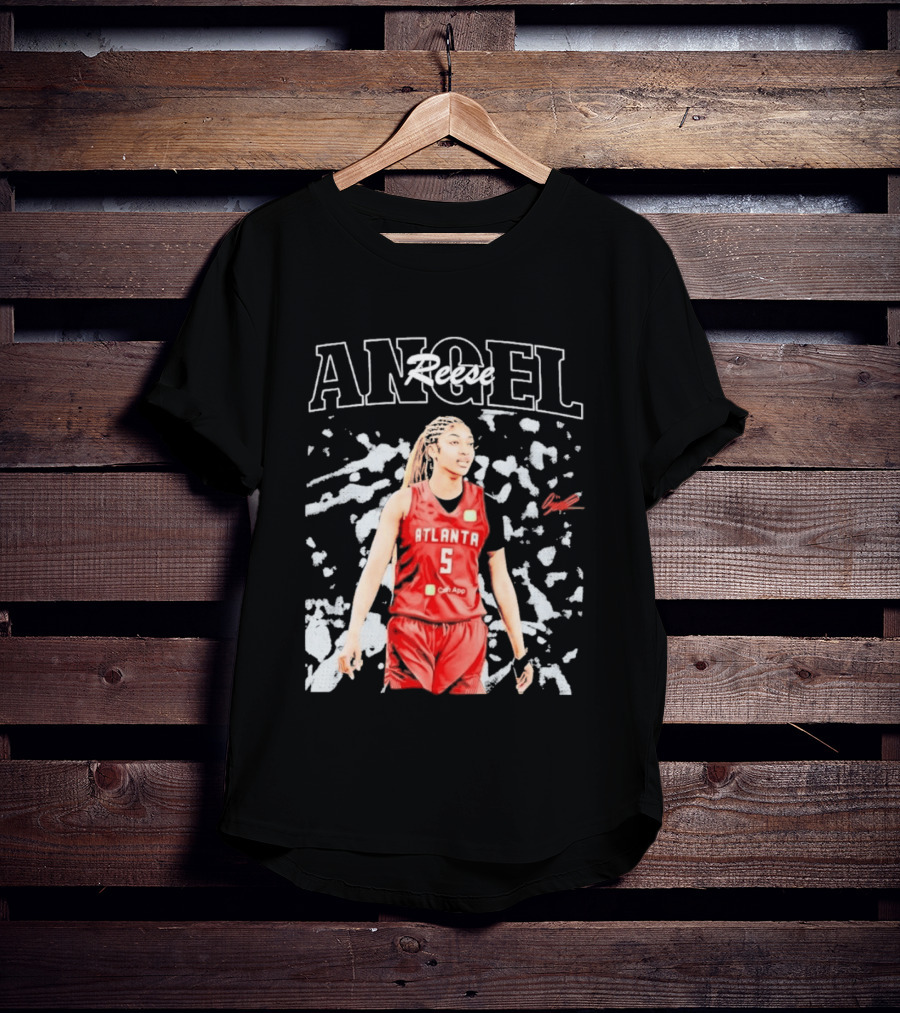 Angel Reese Atlanta No. 5 Basketball Star Burst T-Shirt