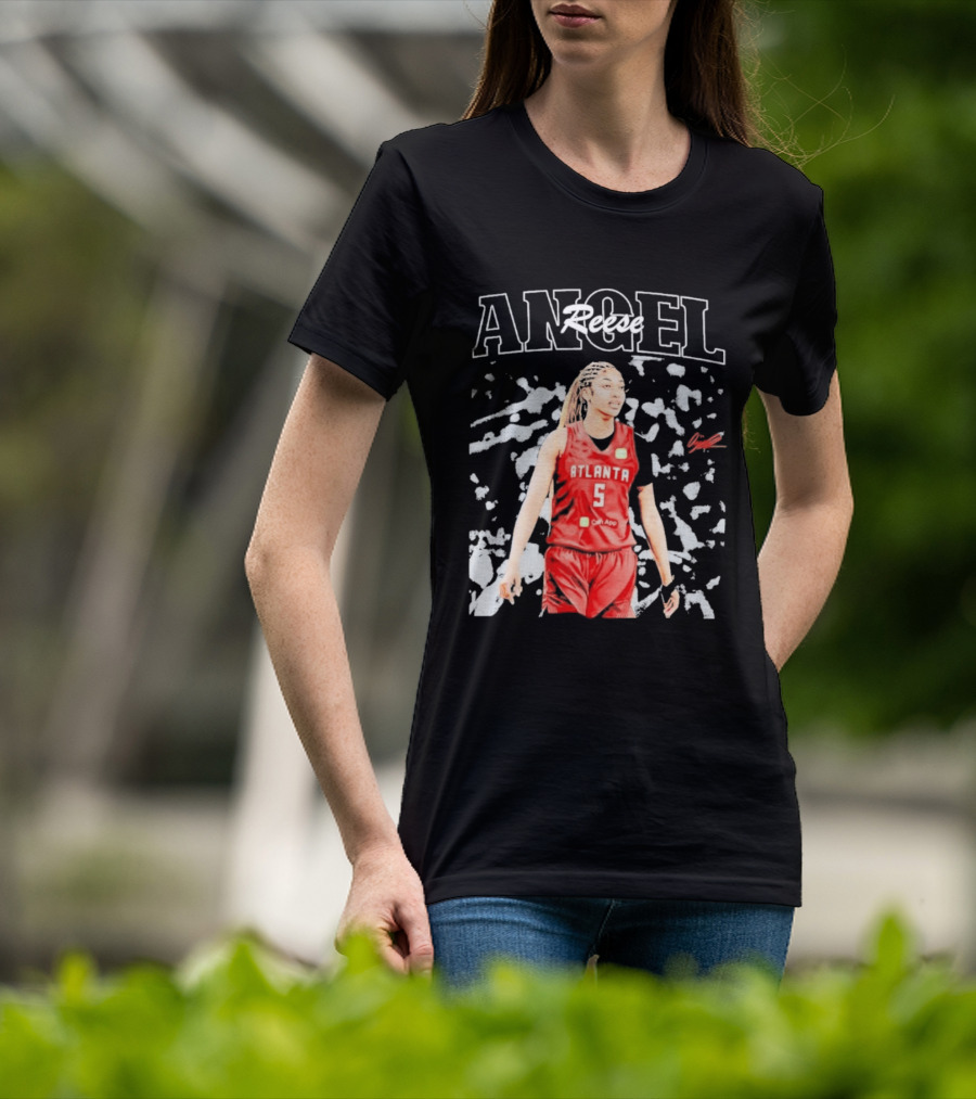 Angel Reese Atlanta No. 5 Basketball Star Burst T-Shirt