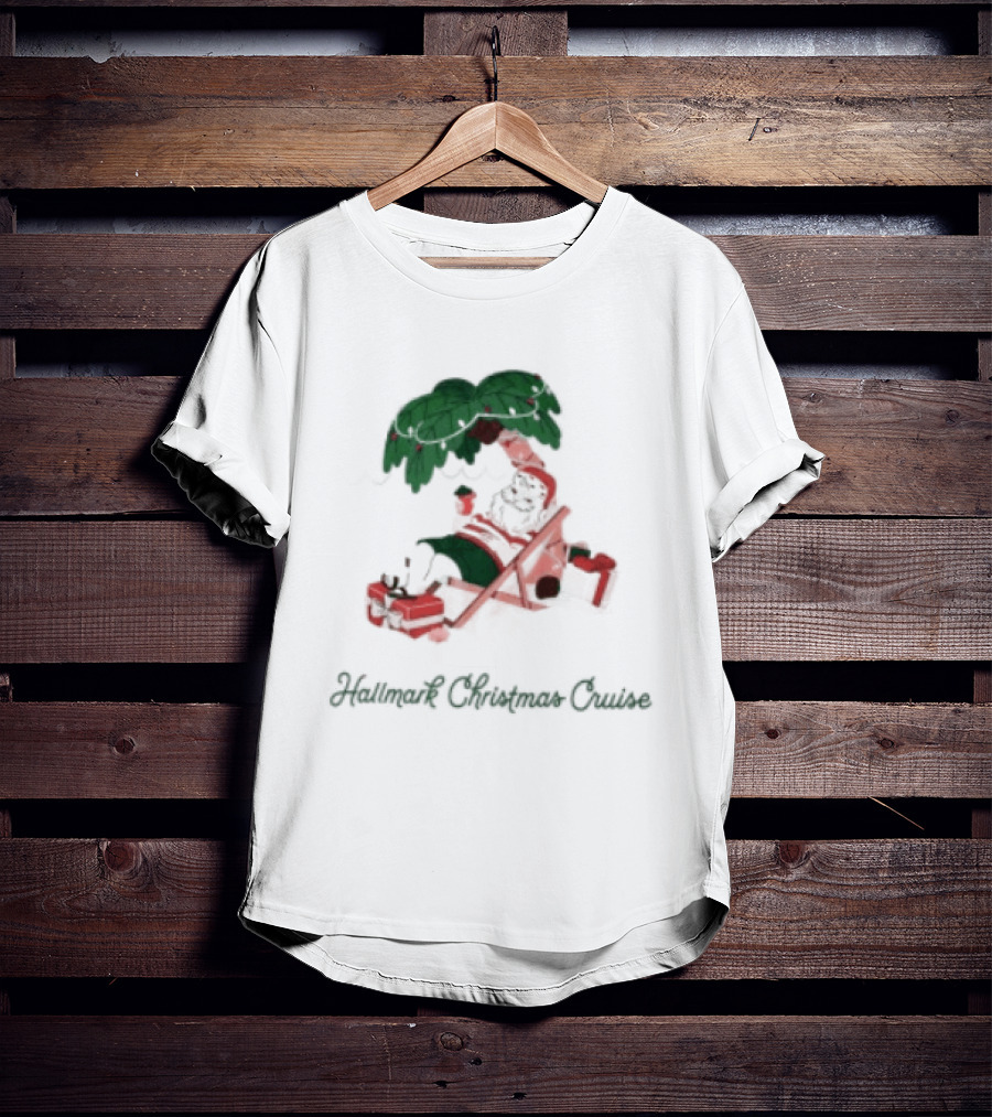 Hallmark Christmas Cruise Store Beach Santa 2026 Holiday Collection T-Shirt