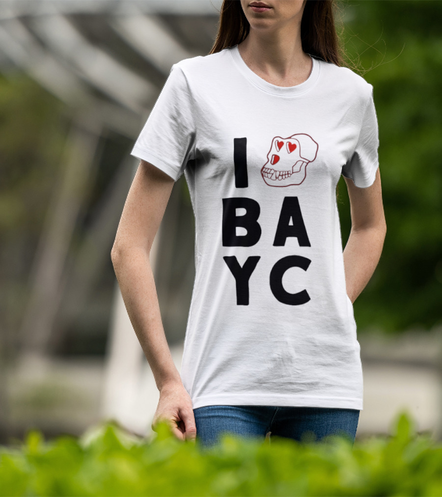 I Love BAYC I Heart Bored Ape Yacht Club NFT Crypto T-Shirt