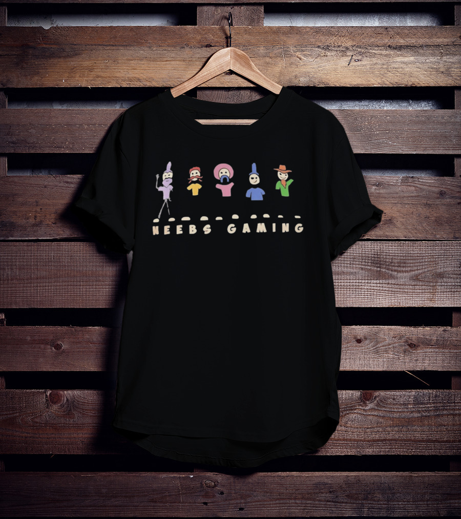 Neebs Gaming Stick Figure Crew Characters T-Shirt