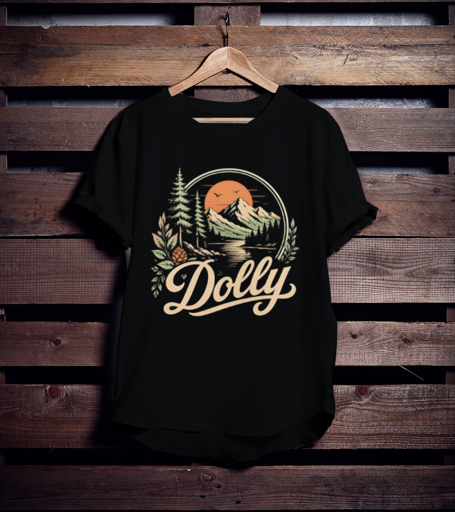 Dolly Mountain Nature Scene Outdoors Country Music T-Shirt